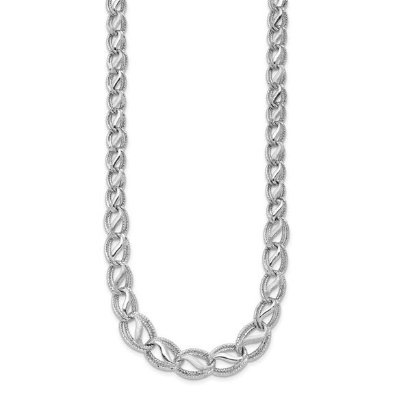 Kazi Luxury 14K White Gold Diamond Cut Necklace - Picture 2 of 6